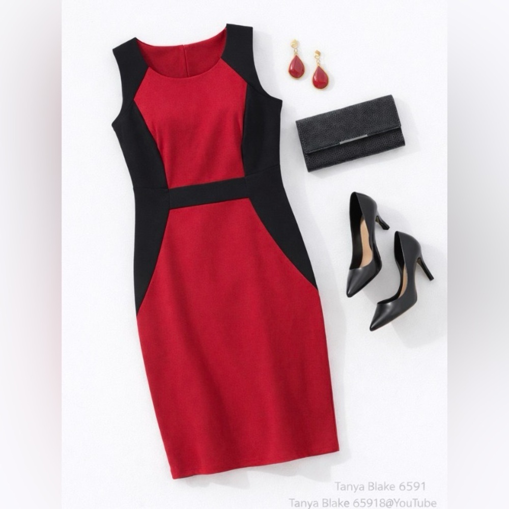 ❤️ Cleo Petite Colorblock Dress – Size 6 (Petite)